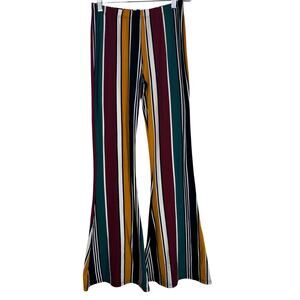 LA Gypsy Flare Pants Sz Medium Pull on Striped Y2K 90sbaby Bratz Doll